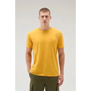 Tričko woolrich garment dyed logo t-shirt žlutá xl