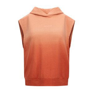 Mikina woolrich dip dye sleeveless hoodie coral sand