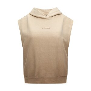 Mikina woolrich dip dye sleeveless hoodie hnědá xs