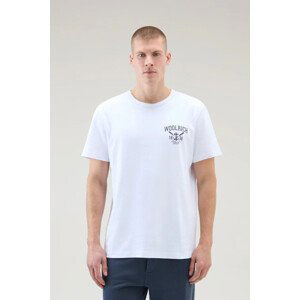 Tričko woolrich navy logo t-shirt bílá l