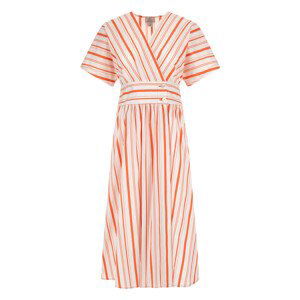 Šaty woolrich striped poplin long dress bílá xs