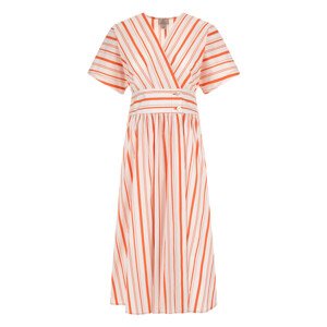 Šaty woolrich striped poplin long dress bílá s