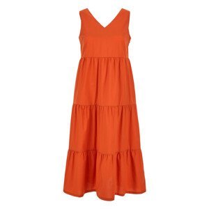 Šaty woolrich poplin maxi dress oranžová s