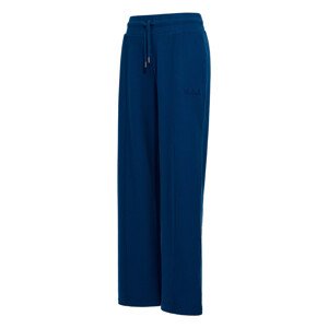 Tepláky woolrich cotton fleece wide leg pant modrá m