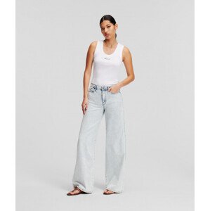 Džíny karl lagerfeld fashion wide leg denim pants modrá 27