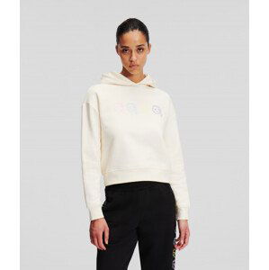 Mikina karl lagerfeld ikonik 2.0 outline hoodie bílá xs