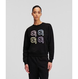 Mikina karl lagerfeld ikonik 2.0 outline sweatshirt černá xs