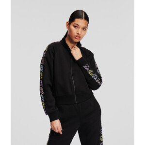 Mikina karl lagerfeld ikonik 2.0 outline zip up černá xs