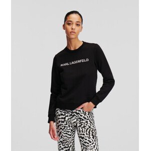 Mikina karl lagerfeld elektrika logo sweatshirt černá xs