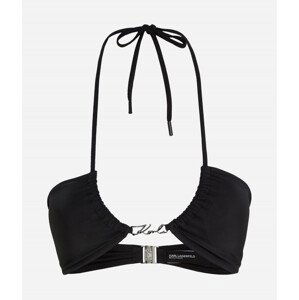 Plavky karl lagerfeld karl dna glam halter top černá xs