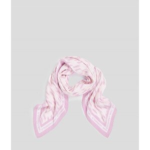 Šátek karl lagerfeld k/monogram pleated scarf orchid pink