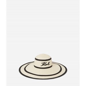 Klobouk karl lagerfeld k/signature stripe summer hat černá none