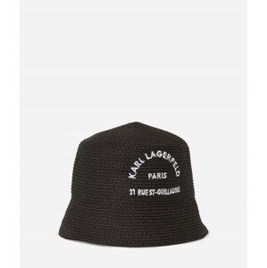 Klobouk karl lagerfeld rsg straw bucket hat černá none