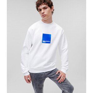 Mikina karl lagerfeld jeans klj regular logo sweat bílá m