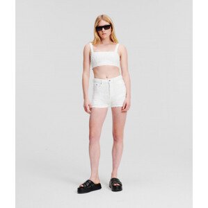 Šortky karl lagerfeld jeans klj hr boucle short bílá 26