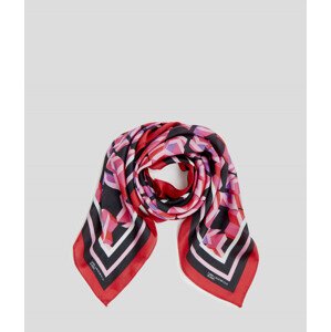 Šátek karl lagerfeld jeans monogram bandana růžová none