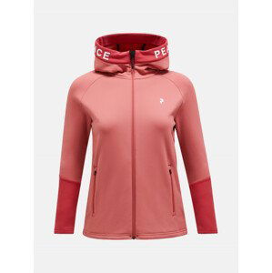 Mikina peak performance w rider zip hood růžová m