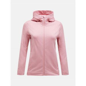 Mikina peak performance w rider tech zip hood růžová s