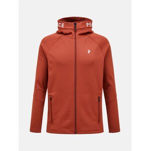 Mikina peak performance m rider zip hood červená l