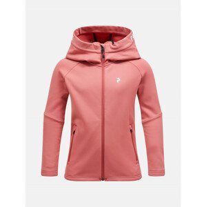 Mikina peak performance jr rider zip hood růžová 160