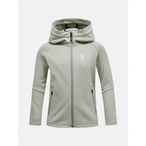 Mikina peak performance jr rider zip hood zelená 150