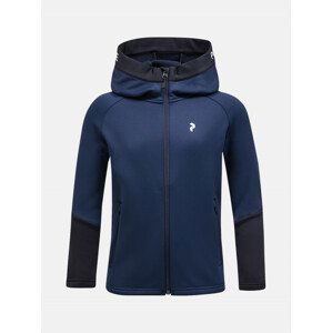 Mikina peak performance jr rider zip hood modrá 170