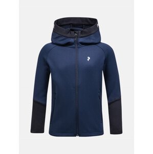 Mikina peak performance jr rider zip hood modrá 150