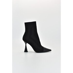 Kotníková obuv karl lagerfeld debut ii mix knit ankle boot černá 37