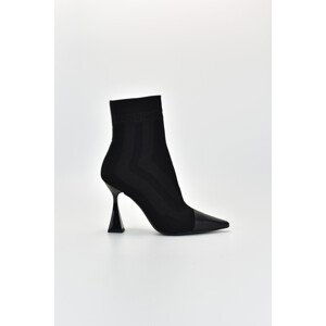 Kotníková obuv karl lagerfeld debut ii mix knit ankle boot černá 39