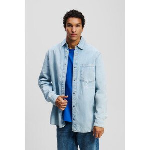 Košile karl lagerfeld jeans klj denim shirt light blue