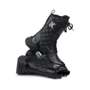 Kotníková obuv karl lagerfeld gemini hi lace boot černá 36