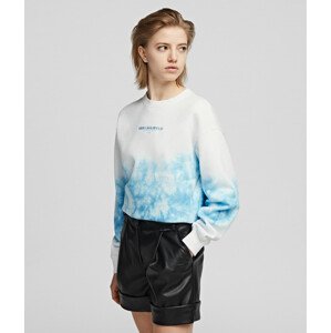 Mikina karl lagerfeld tie-dye logo sweatshirt modrá s