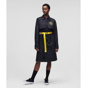 Kabát karl lagerfeld unisex smiley trench coat černá s