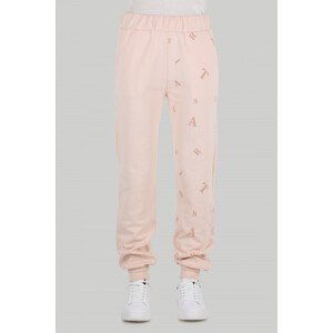Tepláky trussardi trousers jogging cotton fleece růžová m