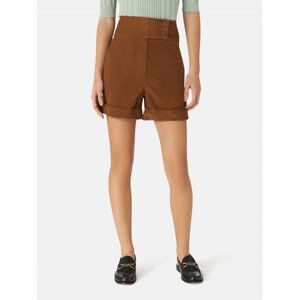 Šortky trussardi trousers shorts suede hnědá 40