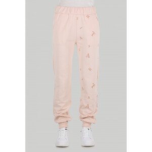 Tepláky trussardi trousers jogging cotton fleece růžová s