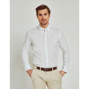 Košile la martina man shirt l/s poplin stretch bílá xxxl