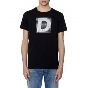 Tričko diesel t-diegor-col t-shirt černá m