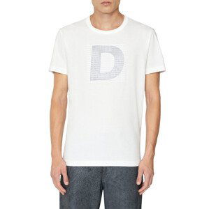 Tričko diesel t-diegor-col t-shirt bílá xxl