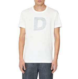 Tričko diesel t-diegor-col t-shirt bílá xxxl