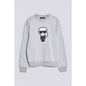 Mikina karl lagerfeld unisex ikonik monogram sweat šedá l