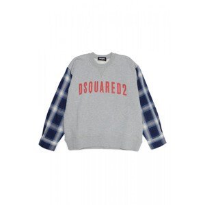 Mikina dsquared2 slouch fit sweat-shirt šedá 10y