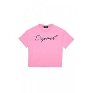 Tričko dsquared2 slouch fit t-shirt růžová 8y