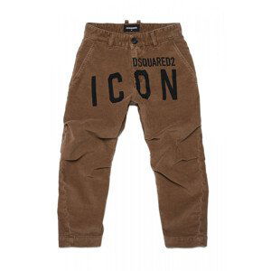 Kalhoty dsquared2 icon trousers hnědá 8y