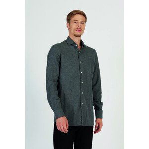 Košile la martina man l/s shirt flannel šedá 41