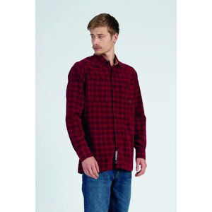 Košile la martina man shirt l/s checked corduroy červená xxxl