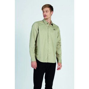 Košile la martina man shirt l/s cotton twill zelená xxl