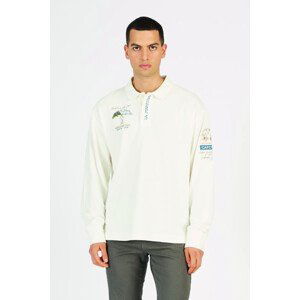 Polokošile la martina man polo l/s heavy jersey bílá m