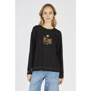 Tričko la martina woman t-shirt l/s viscose jers černá 5