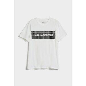 Pyžamové tričko karl lagerfeld printed pj t-shirt set černá s